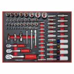 CHARIOT A OUTILS WIDMANN (Finition mixte : MAT / BRILLANT) – 7 Tiroirs – ROUGE  [TCM7/7-RE]