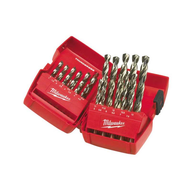 Set de forets métaux Thunderweb HSS-G dans coffret plastique (25 pièces)
