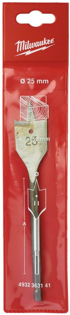 Mèche plate à façonner 25 x 160 mm