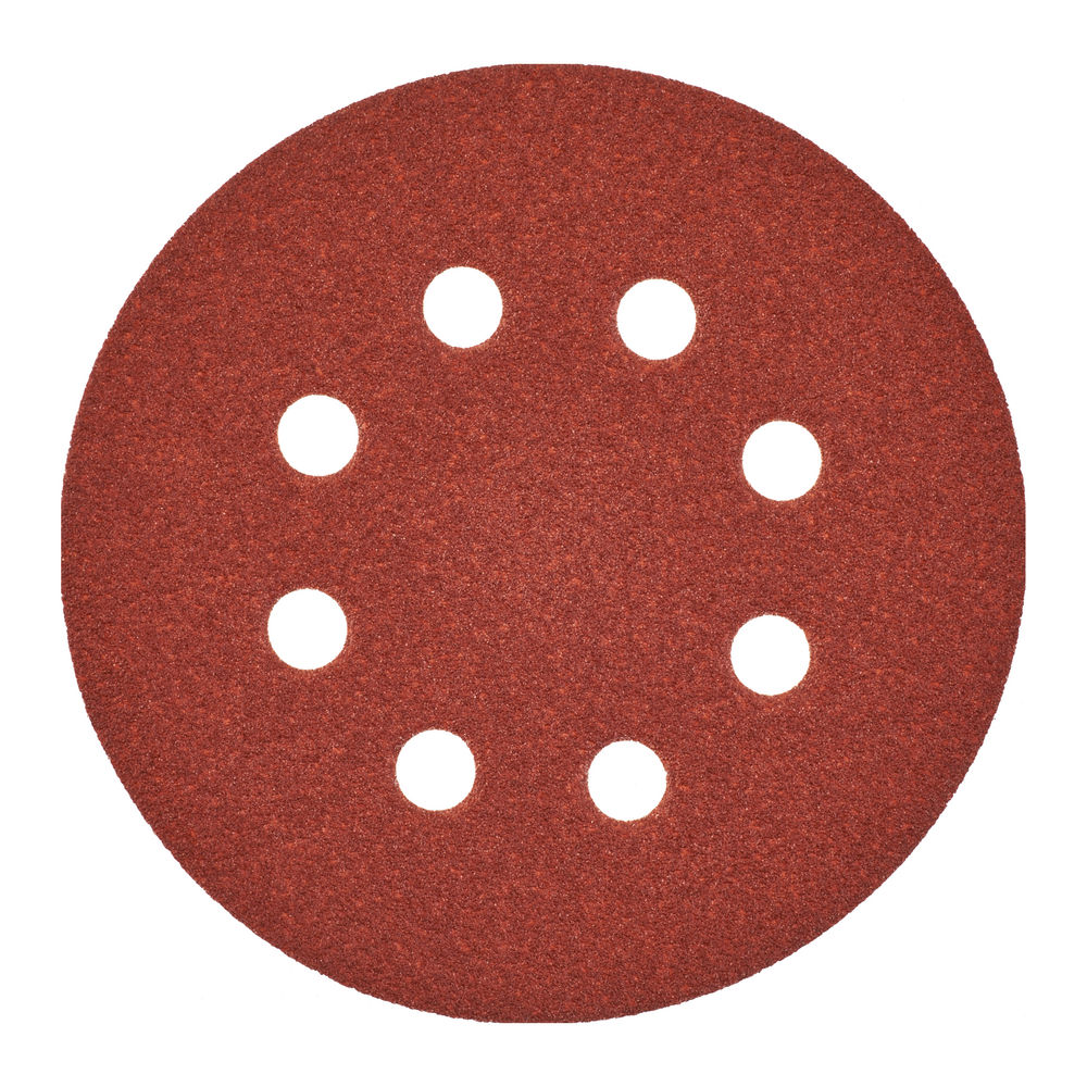 Papier abrasif Velcro 125 mm, grain 80 (5 pièces)