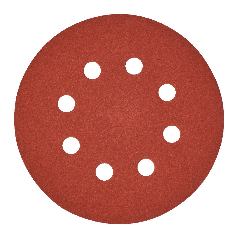 Papier abrasif Velcro 125 mm, grain 180 (5 pièces)