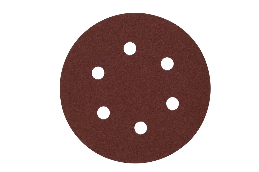 Papier abrasif Velcro 150 mm, grain 120 (5 pièces)