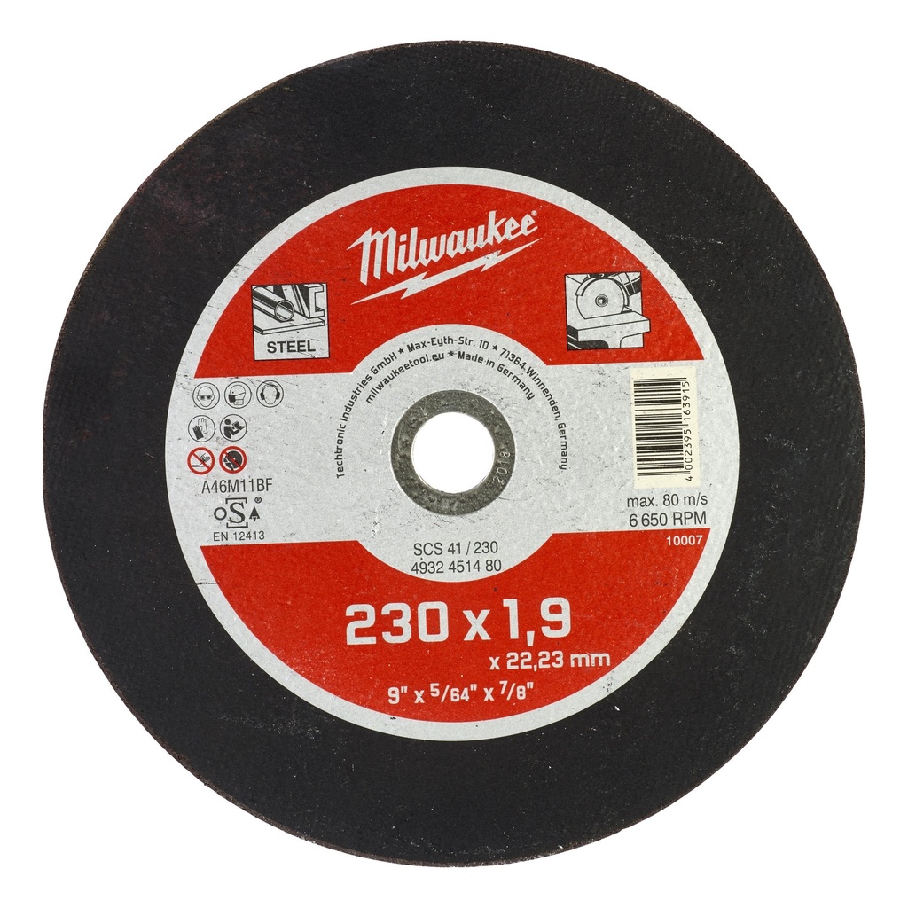 Disques à tronçonner SCS 41/230 (1,9)