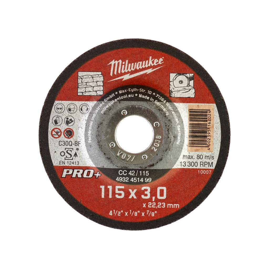 disque à tronçonner (brique) CC42 115 x 3 mm PRO+ (à commander par 50)