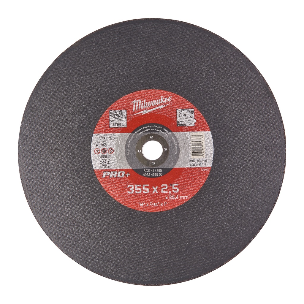 disque à tronçonner afkortzaagmachine SC41 355 x 2,5 mm PRO+ (à commander par 10)