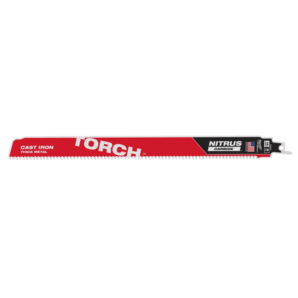 TORCH NITRUS Carbide Teeth - 300mm - Lames pour scies sabre Sawzall Métal - 1pc