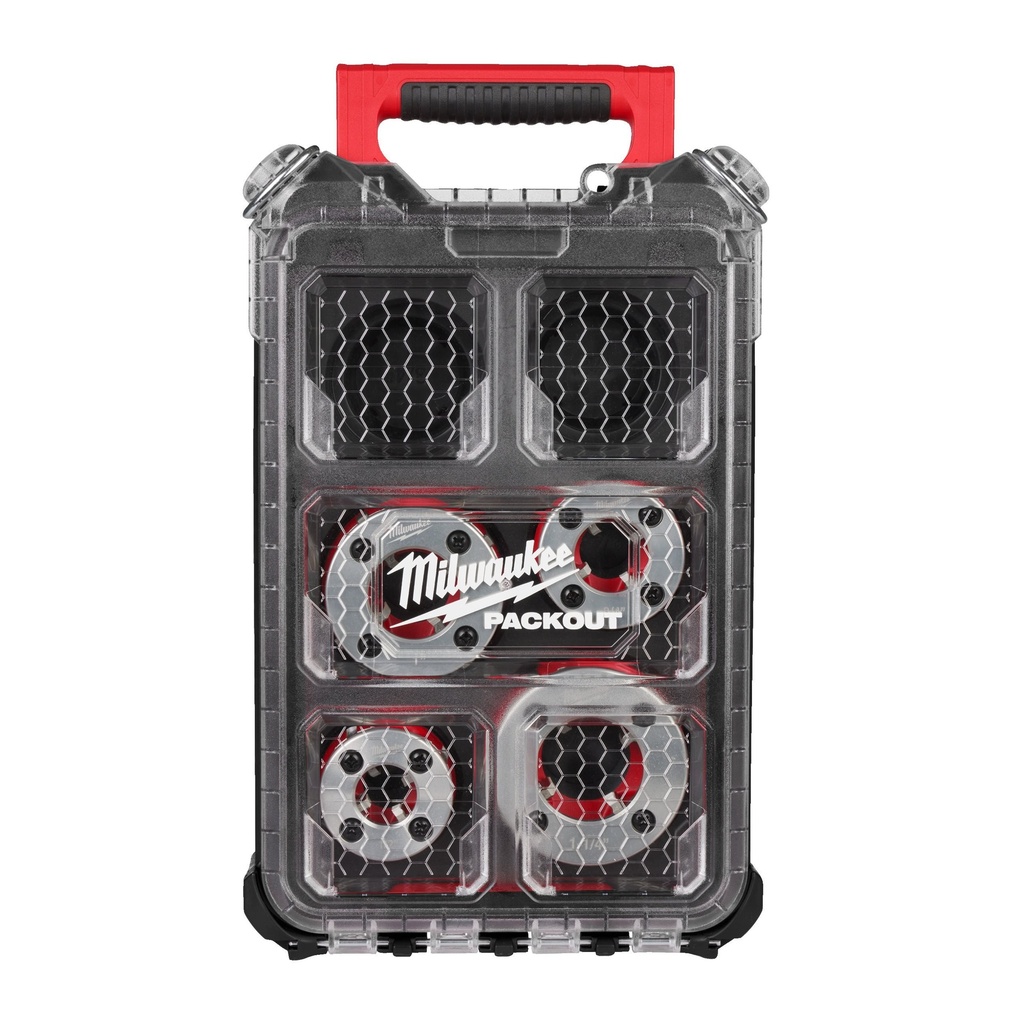 Die Head Kit for M18 FPT114 including 4x Threader Heads in sizes 1/2" to 1-1/4" in Packout Compact Organiser