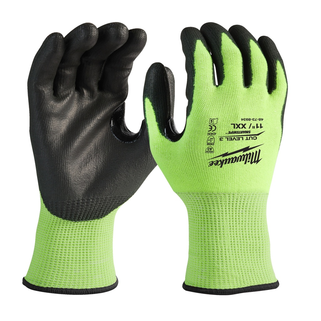 Gants de coupe haute visibilité niveau 3/C - XXL/11 - 144pcs