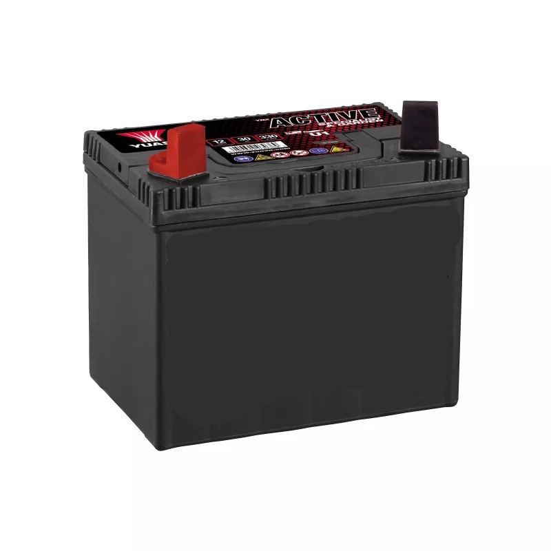 Batterie 30AH - remplie/ss entretien lg184 larg.124 H.175mm + à droite