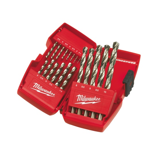 [4932352374] Set de forets métaux Thunderweb HSS-G dans coffret plastique (19 pièces)