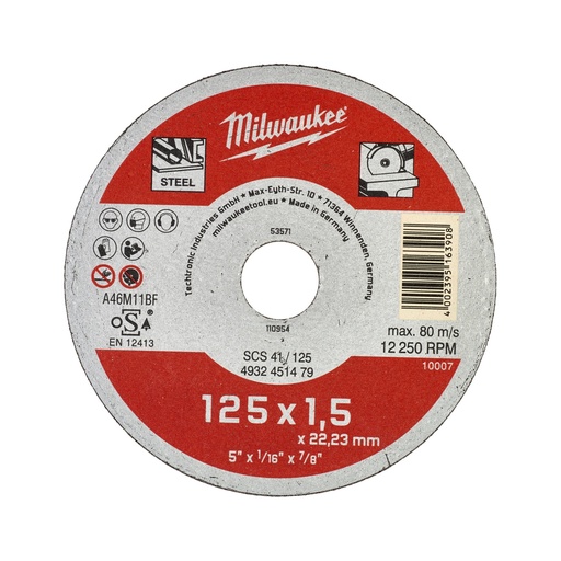 [4932451479] Disques à tronçonner SCS 41/125 (1,5)