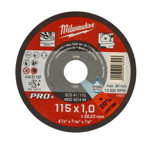 [4932451484] disque à tronçonner SCS41 115 x 1 mm PRO+ (à commander par 50)