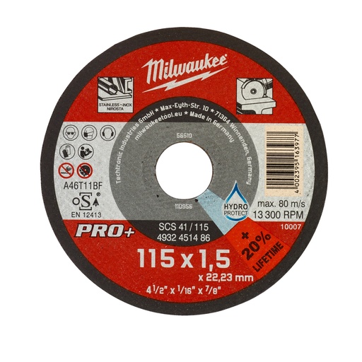 [4932451486] disque à tronçonner SCS41 115 mm X1,5 PRO+ (à commander par 50)