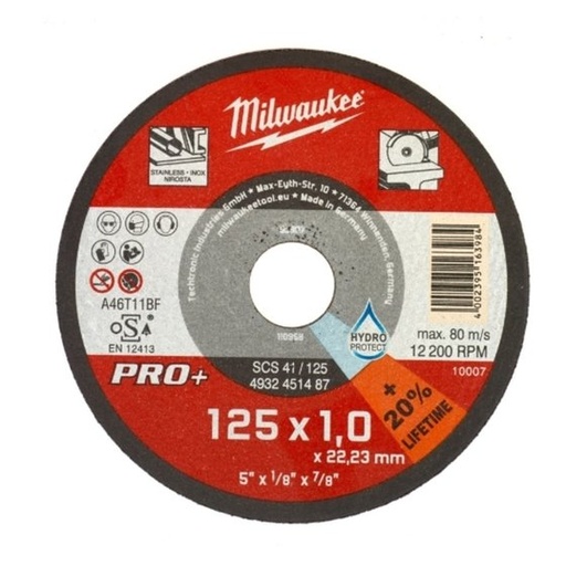 [4932451487] disque à tronçonner SCS41 125 x 1 mm PRO+ (à commander par 50)