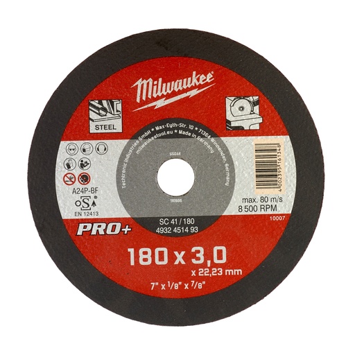 [4932451493] disque à tronçonner SC41 180 x 3 mm PRO+ (à commander par 50)