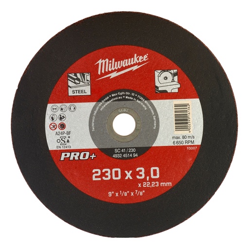 [4932451494] disque à tronçonner SC41 230 x 3 mm PRO+ (à commander par 50)