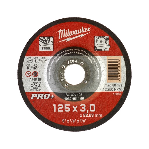 [4932451496] disque à tronçonner SC42 125 x 3 PRO+ (à commander par 50)