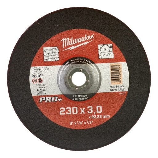 [4932451500] disque à tronçonner (brique) CC42 230 x 3 mm PRO+ (à commander par 50)