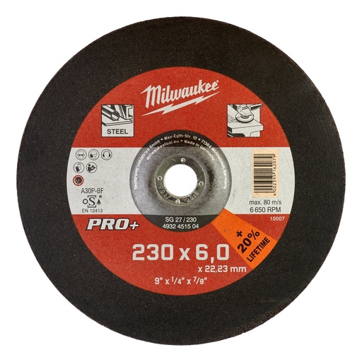 [4932451504] Disque à ébarber SG27 230 x 6 mm PRO+ (à commander par 10)