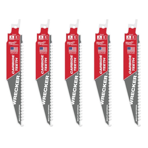 [48005541] TCT Wrecker 150 - Lames pour scies sabre Sawzall Multi Material - 5pc
