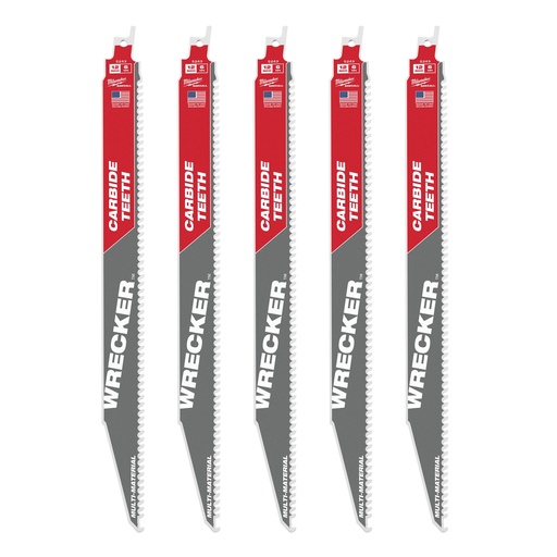[48005543] TCT Wrecker 300 -Lames pour scies sabre Sawzall Multi Material - 5pc 