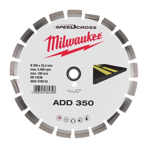 [4932478952] Lame de diamant High Performance - Premium Speedcross Asphalte ADD 350 mm - 1 pc