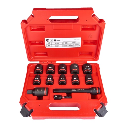 [4932480456] Douilles courtes impact 1/2 set-13pc