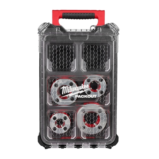 [4932480250] Die Head Kit for M18 FPT114 including 4x Threader Heads in sizes 1/2" to 1-1/4" in Packout Compact Organiser