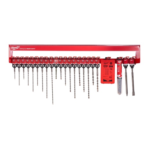 [4932480760] 4 x 4932307067 - M2 5 x 110 mm
4 x 4932399315 - M2 5 x 160 mm
4 x 4932307068 - M2 6 x 110 mm
4 x 4932307069 - M2 6 x 160 mm
4 x 4932373136 - M2 6 x 210 mm
4 x 4932344293 - M2 6,5 x 160 mm
4 x 4932399147 - M2 6,5 x 210 mm
4 x 4932399148 - M2 6,5 x 260 mm
4 x 4932399323 - M2 6,5 x 310 mm
4 x 4932307070 - M2 8 x 110 mm
4 x 4932307070 - M2 8 x 110 mm
4 x 4932307071 - M2 8 x 160 mm
4 x 4932307072 - M2 8 x 210 mm
4 x 4932353821 - M2 8 x 260 mm
4 x 4932307073 - M2 10 x 160 mm
4 x 4932307074 - M2 10 x 210 mm
4 x 4932344295 - M2 10 x 260 mm
4 x 4932307075 - M2 12 x 160 mm
4 x 4932307076 - M2 12 x 210 mm
3 x 4932352340 - M2 Set - 10 pcs
2 x 4932430002 - M2 Starter Kit
4 x 4932339625 - SDS+ Pointed Chisel 250 mm 
4 x 4932339626 - SDS+ Flat Chisel 20 x 250 mm
1 x 4939434656 - Bar
23 x 4939434650 - Euro Hook 
1 x 4939435663 - Re-Order Tag