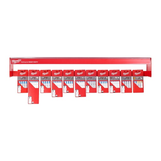 [4932480771] 5 x 4932254063 - Jigsaw Blade Standard 55 mm
5 x 4932373086 - Jigsaw Blade Bi-Metal 155 mm
5 x 4932254064 - Jigsaw Blade Standard 55 mm
5 x 4932274654 - Jigsaw Blade Bi-Metal 105 mm
5 x 4932340011 - Jigsaw Blade Bi-Metal 55 mm
5 x 4932274653 - Jigsaw Blade Bi-Metal 105 mm
5 x 4932274315 - Jigsaw Blade Aluminium 75 mm
5 x 4932340012 - Jigsaw Blade Bi-Metal 55 mm
5 x 4932274651 - Jigsaw Blade Bi-Metal 75 mm
5 x 4932345826 - Jigsaw Blade Standard 75 mm
5 x 4932345825 - Jigsaw Blade Set 5 pcs
1 x 4939434656 - Bar
11 x 4939434650 - Euro Hook 
1 x 4939435674 - Re-Order Tag