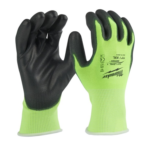 [4932492917] Gants Haute-visibilité Anti-coupure 1/A XXL/11 - 12pc