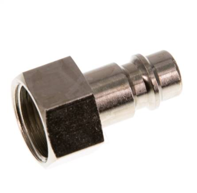 [KSGI 38 NW7 MSV] Embout d'accouplement (NW7,2) G 3/8"(fil. femelle), Laiton nickelé