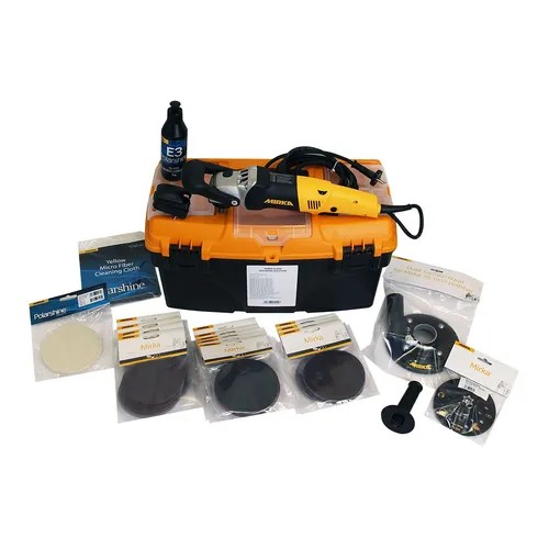 [KITGLASS125P] KITGLASS125P Kit de ponçage du verre Ø 125 mm avec lustreuse Mirka PS 1437